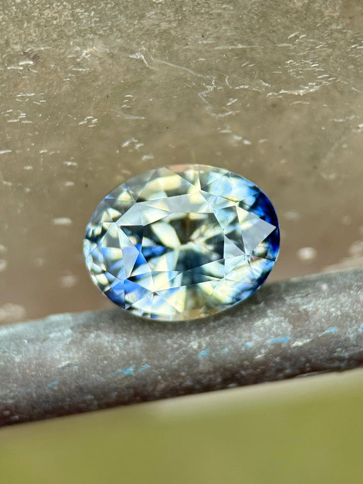 3.57CT Sapphire: Yellow Blue Parti Precision Oval Mix