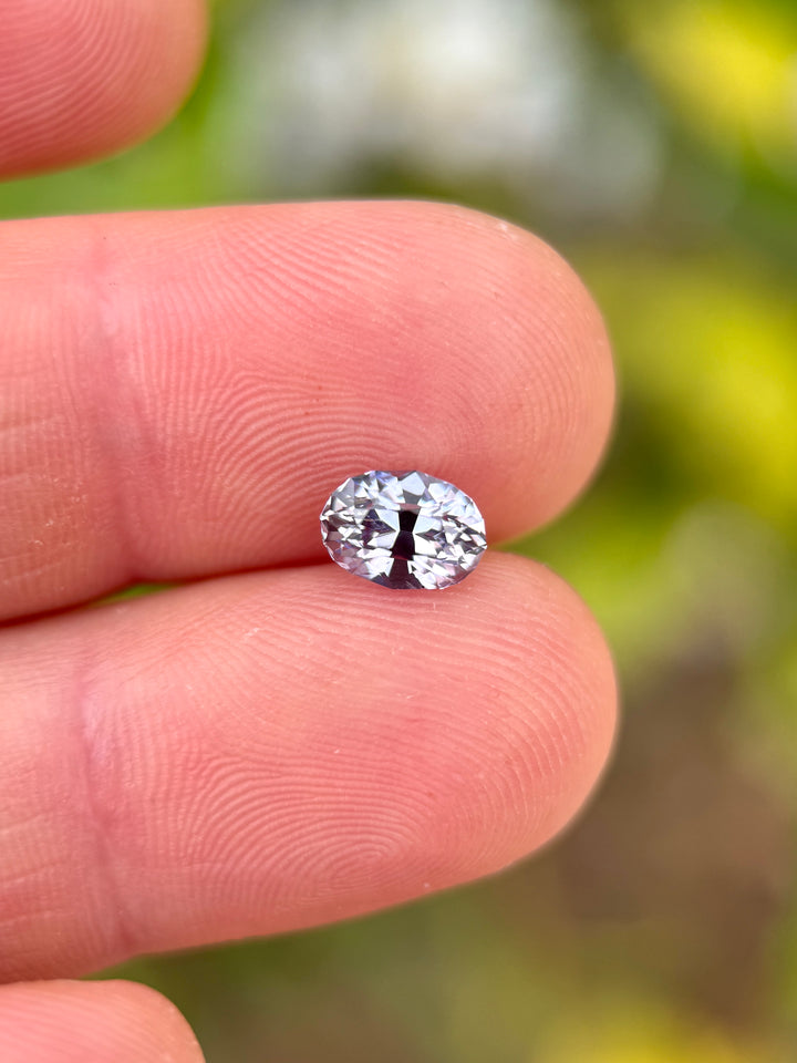 1.61CT Sapphire: Color Change Silvery Lavender Peach to Mauve Purple Precision Custom Oval Brilliant Cut