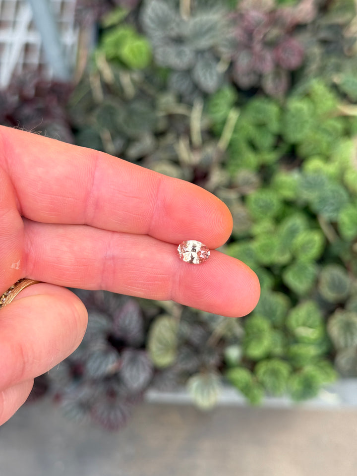 2.43CT Sapphire: Rosy Champagne Precision Custom Oval Brilliant Cut