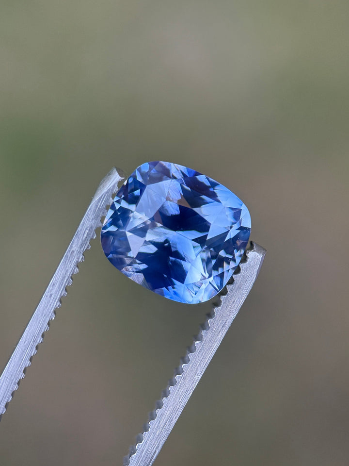 3.56CT Sapphire: Gradient Cornflower Blue Precision Elongated Cushion Mixed Cut