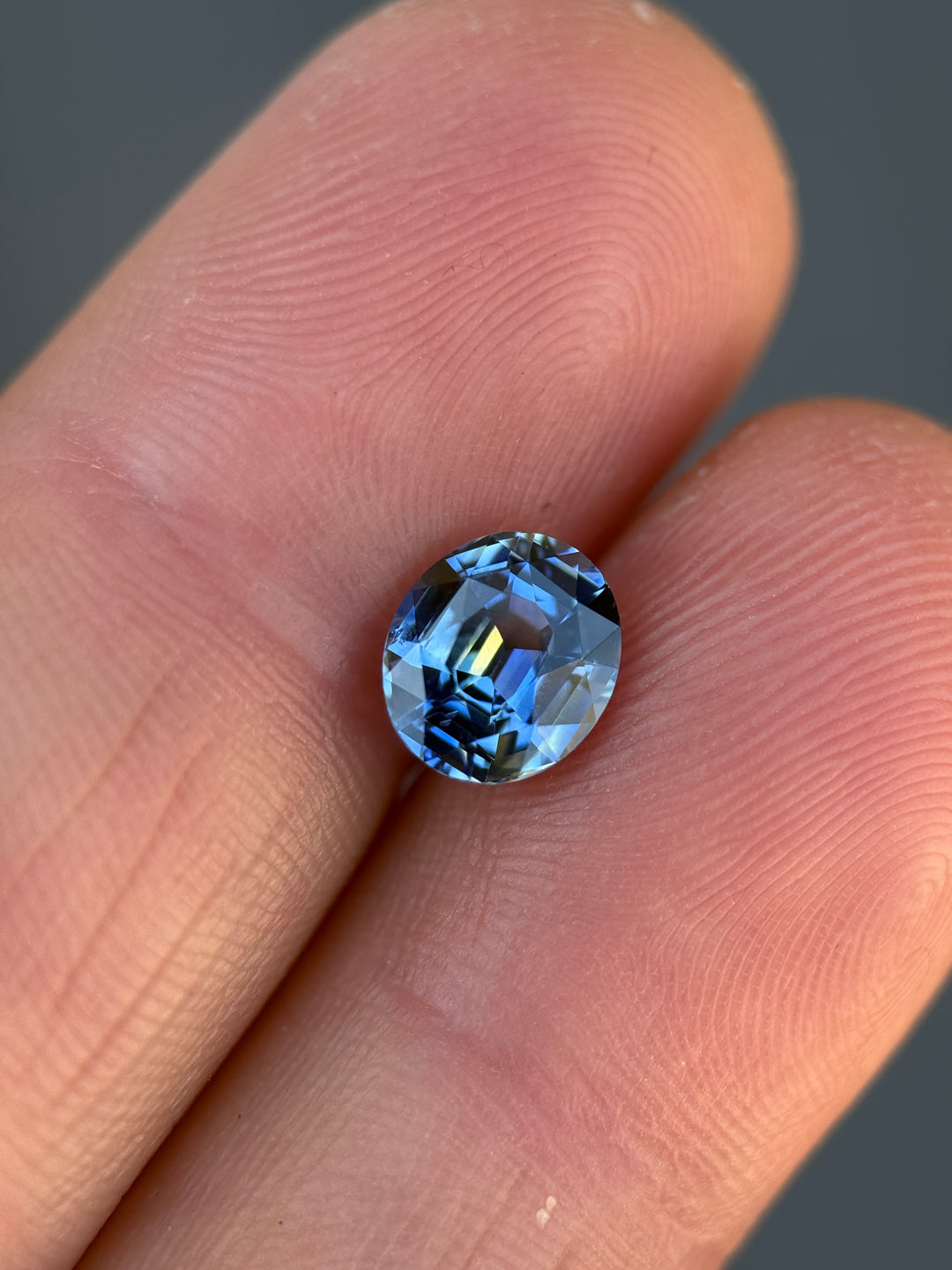 2.05CT Sapphire: Yellow Blue Parti Precision Oval Mixed Cut
