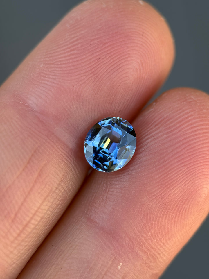 2.05CT Sapphire: Yellow Blue Parti Precision Oval Mixed Cut