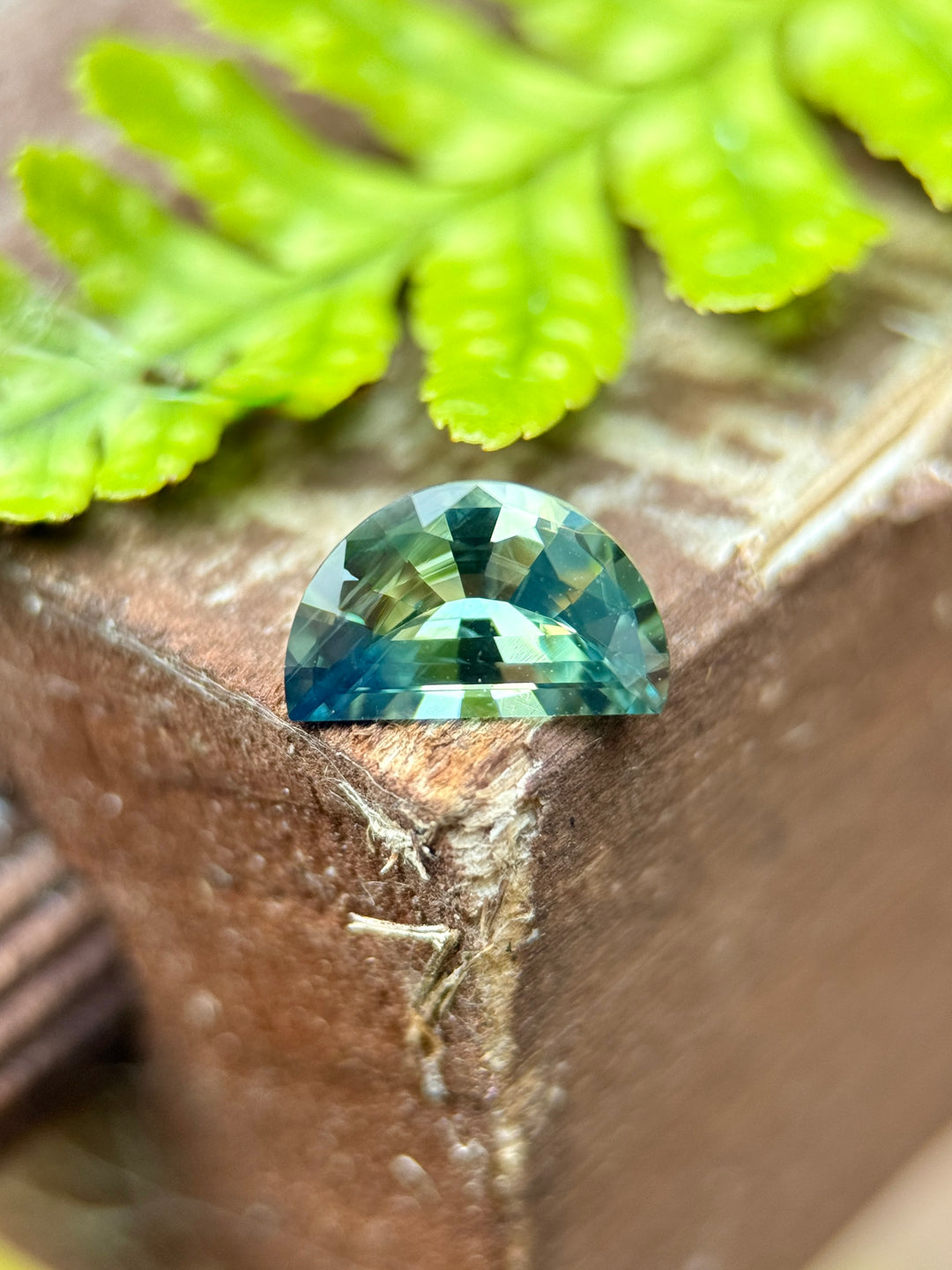1.00CT Sapphire: Green Custom Half Moon