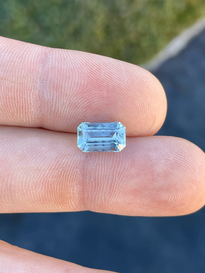 2.78-Carat Mint Blue Aquamarine Emerald Cut - Mount Antero Origin