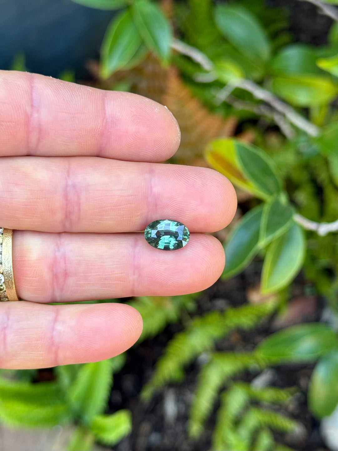4.58CT Sapphire: Mossy Lagoon Green Precision Custom Oval Mix Cut