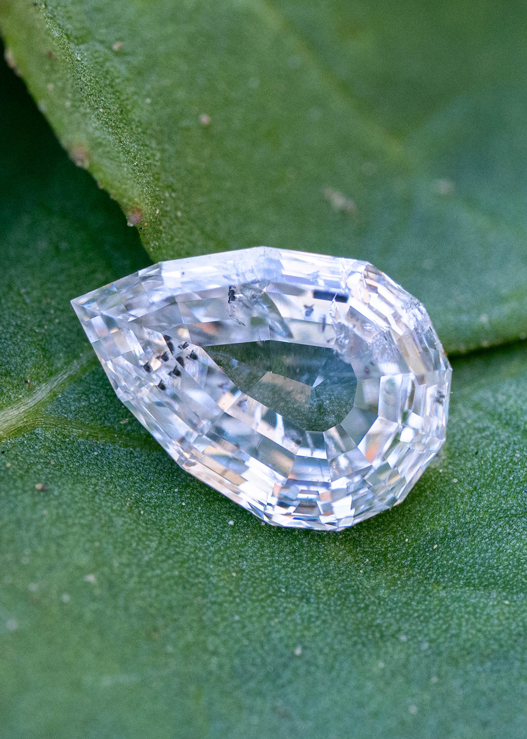 0.97CT Diamond: Salt and Pepper Geopear Cut