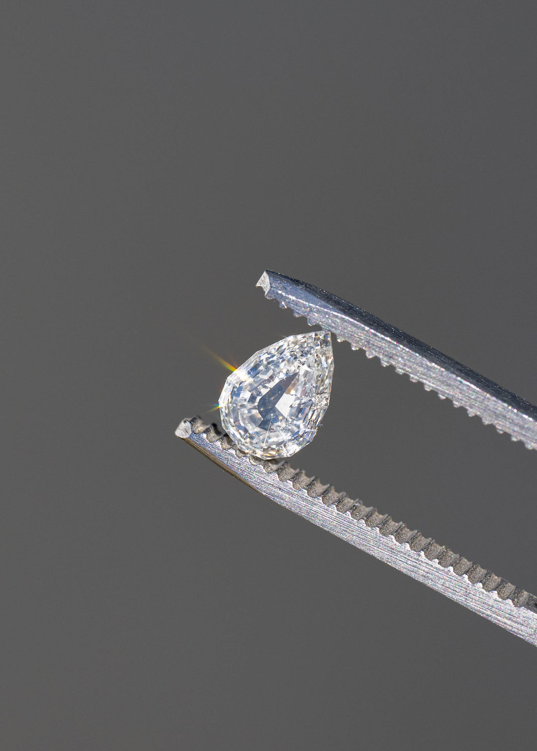 0.97CT Diamond: Salt and Pepper Geopear Cut
