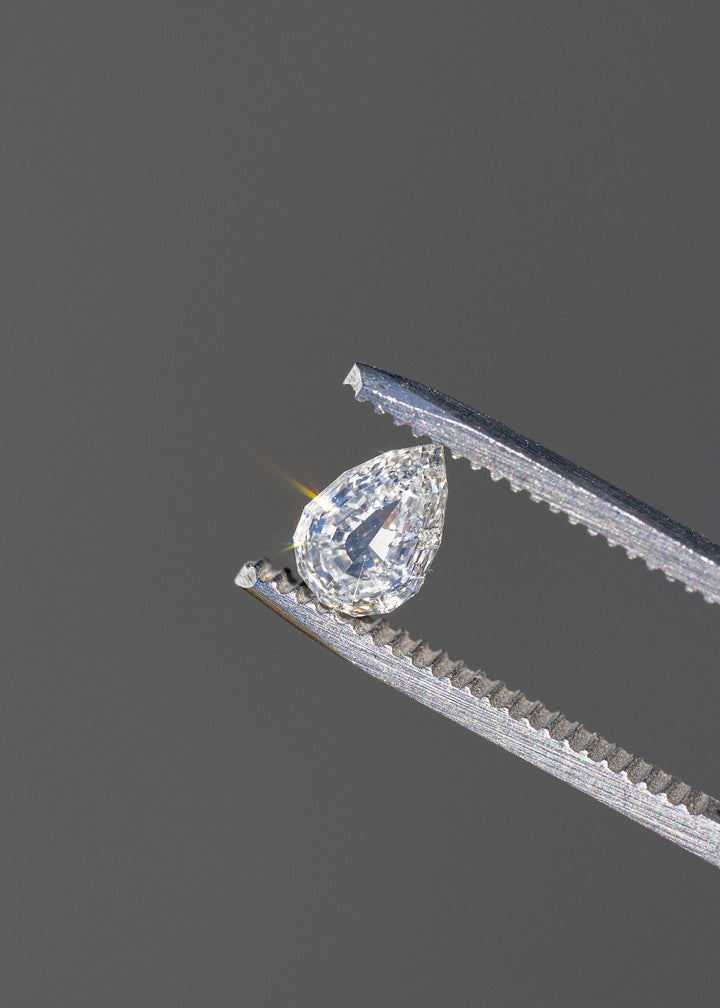 0.97CT Diamond: Salt and Pepper Geopear Cut