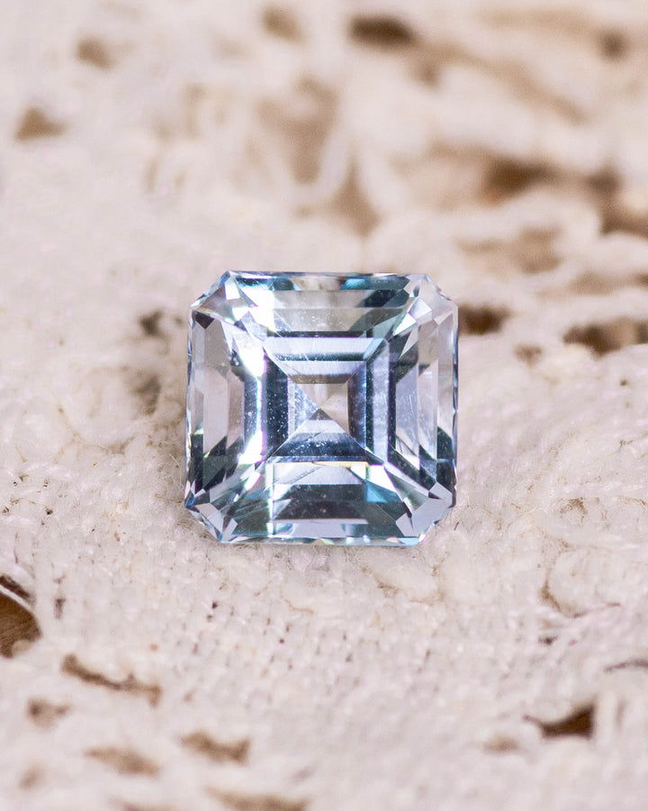 1.07CT Aquamarine: Blue Asscher Cut