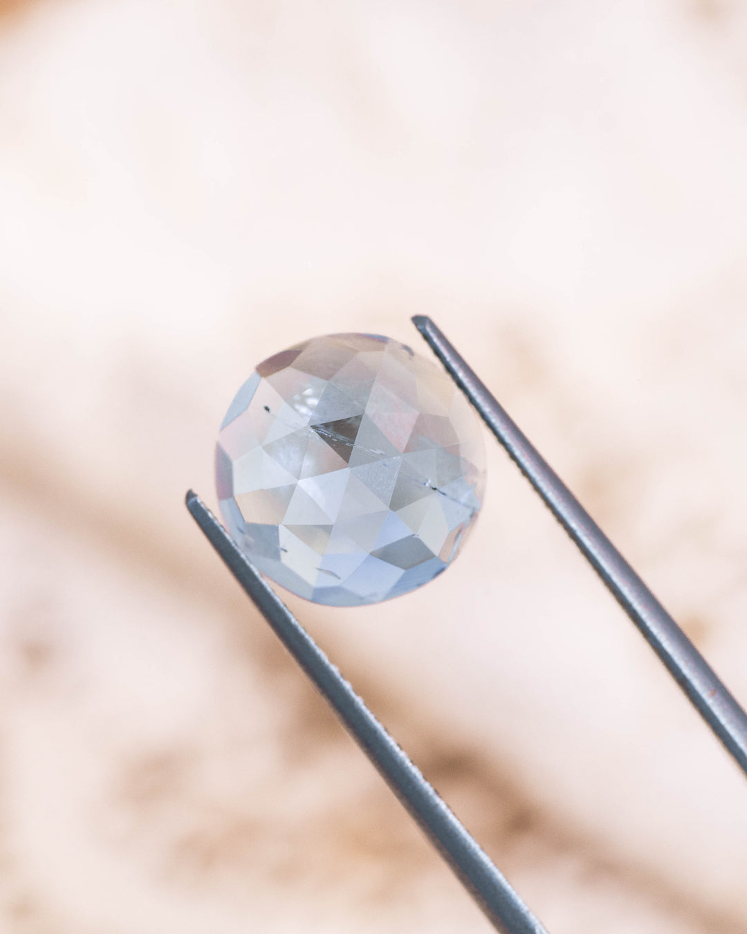 3.67CT Aquamarine: Double Blue Modified Round Rose Cut
