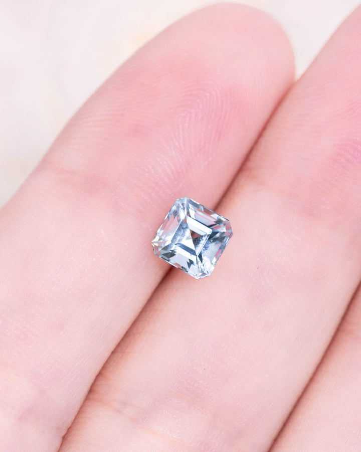 1.07CT Aquamarine: Blue Asscher Cut