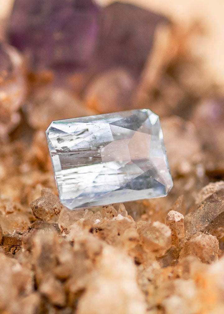 2.63CT Aquamarine: Pale Mint Blue Custom Octagon Mix Cut