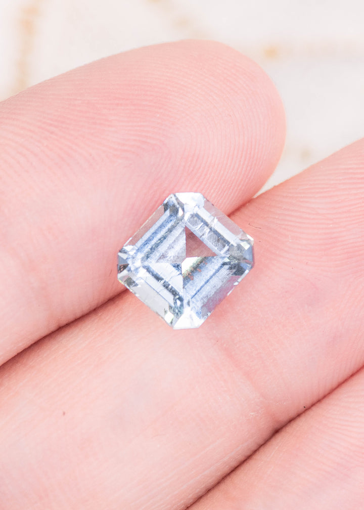 1.90CT Aquamarine: Blue Asscher Cut
