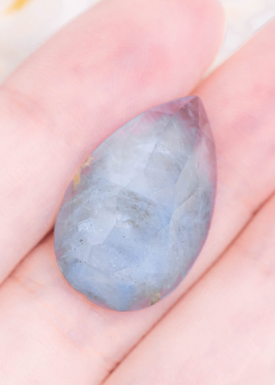 21.10CT Aquamarine: Medium Blue Green Pear Rose Cut