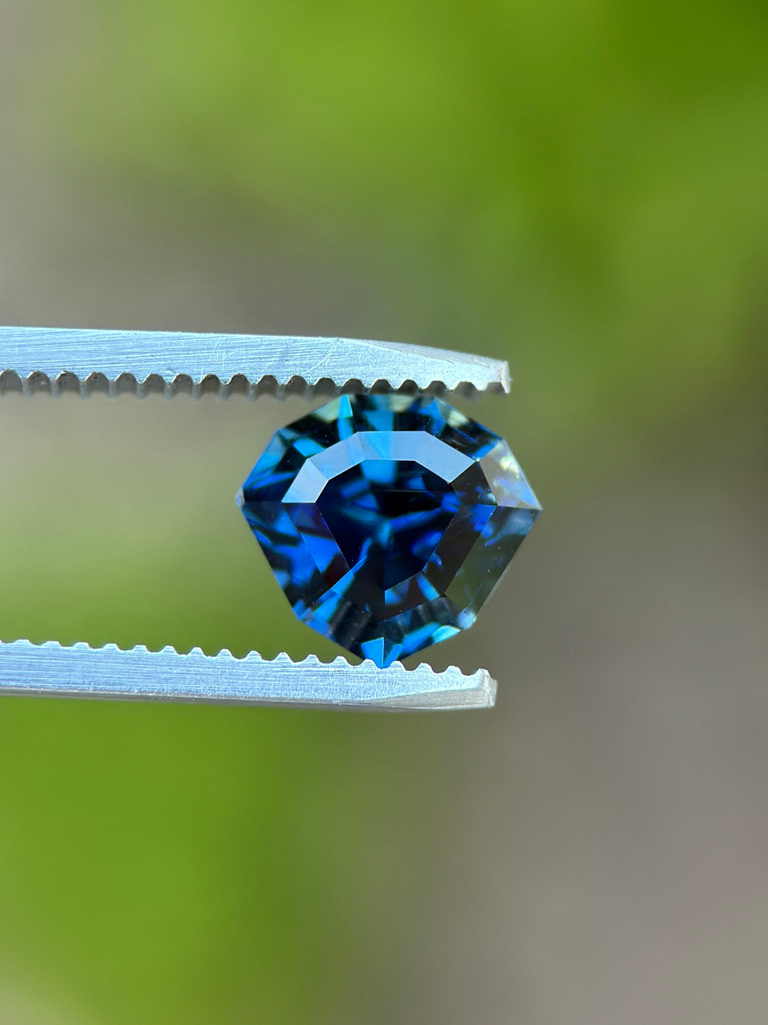 3.56CT Sapphire: Vivid Royal Teal Blue Precision Custom Shield Mix Cut