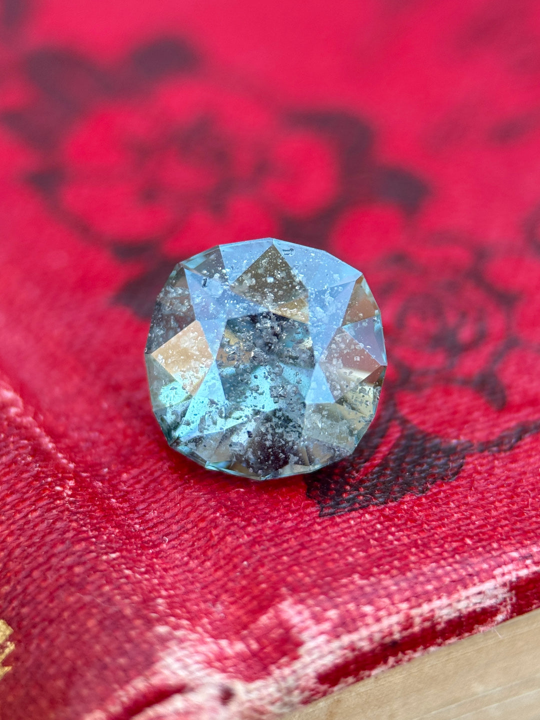 4.63CT Spinel: Salt And Pepper Seafoam Sky Blue Precision Custom Cushion Brilliant Cut