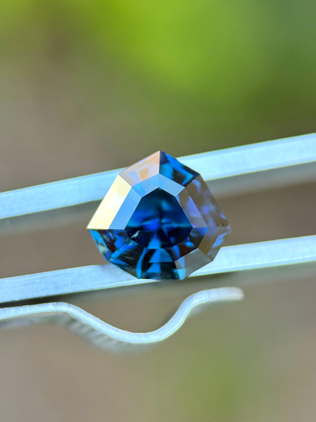 3.56CT Sapphire: Vivid Royal Teal Blue Precision Custom Shield Mix Cut