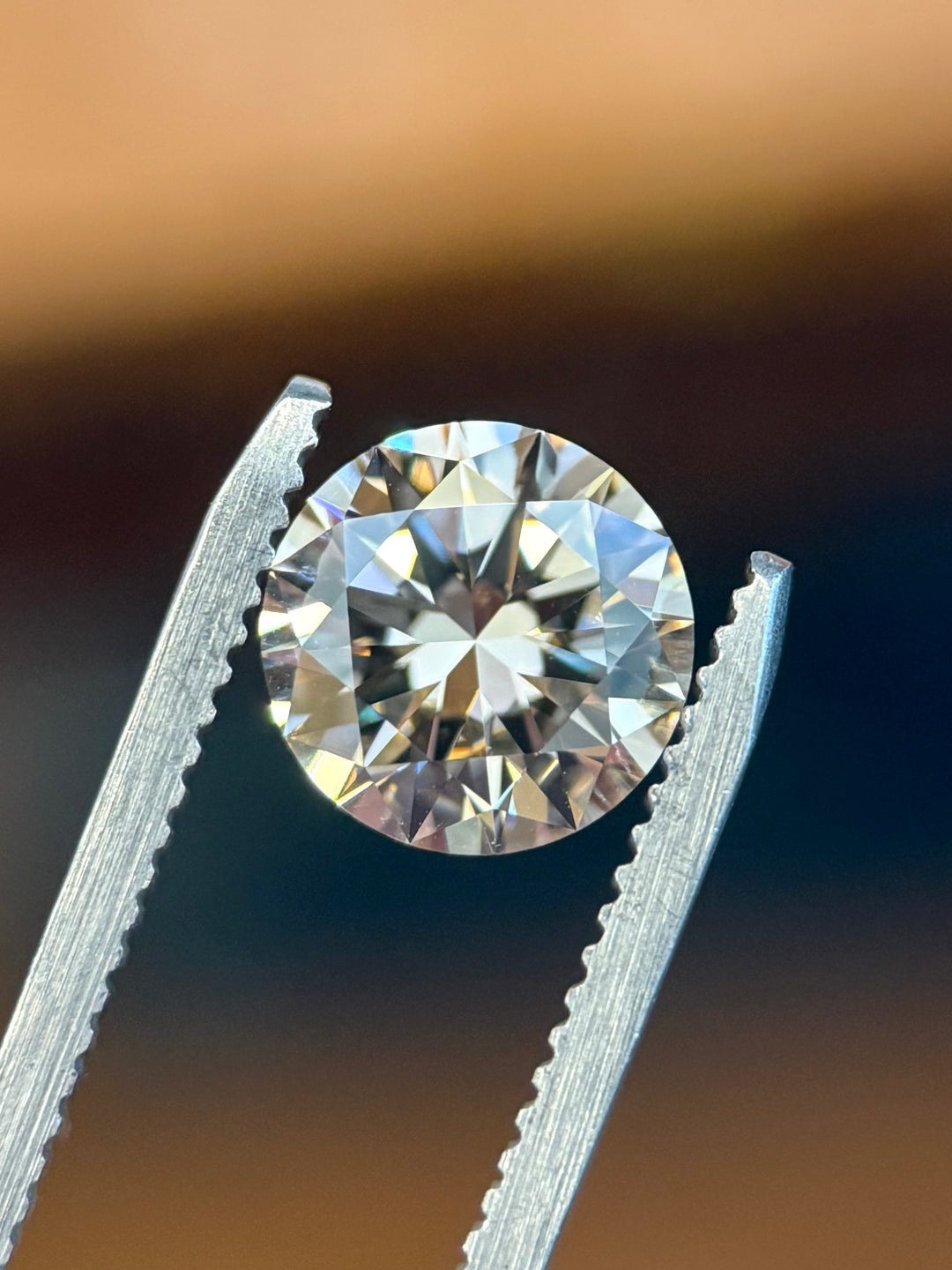 2.40CT Diamond: VVS1 Champagne C3 Hearts & Arrows Round Brilliant Cut