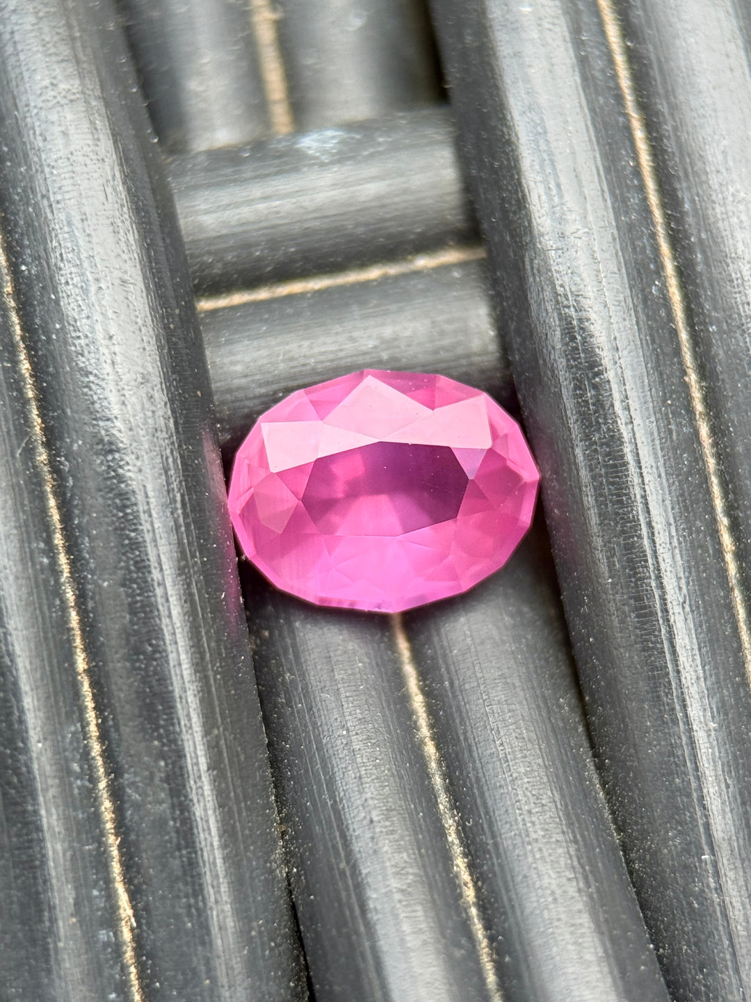1.08CT Sapphire: Hot Pink Opalescent Precision Oval Mixed Cut