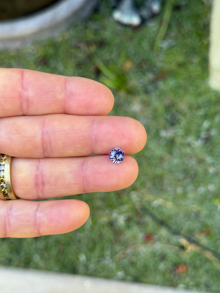 2.02CT Sapphire: Pink Violet Purple Custom Round Brilliant Cut