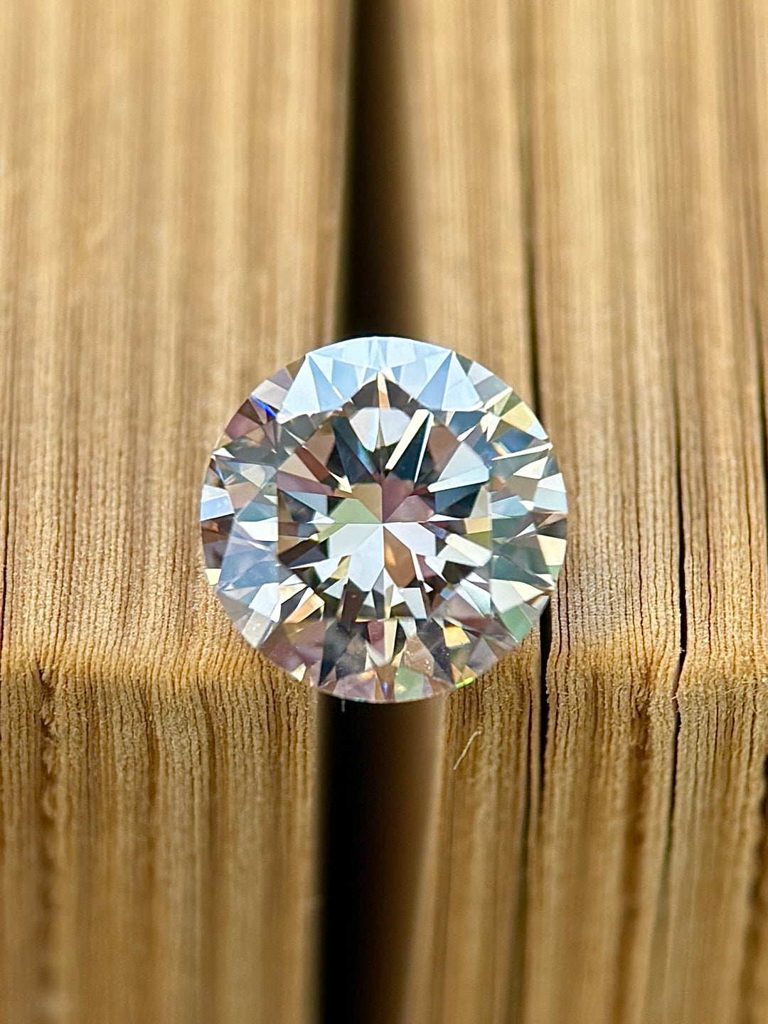 2.40CT Diamond: VVS1 Champagne C3 Hearts & Arrows Round Brilliant Cut