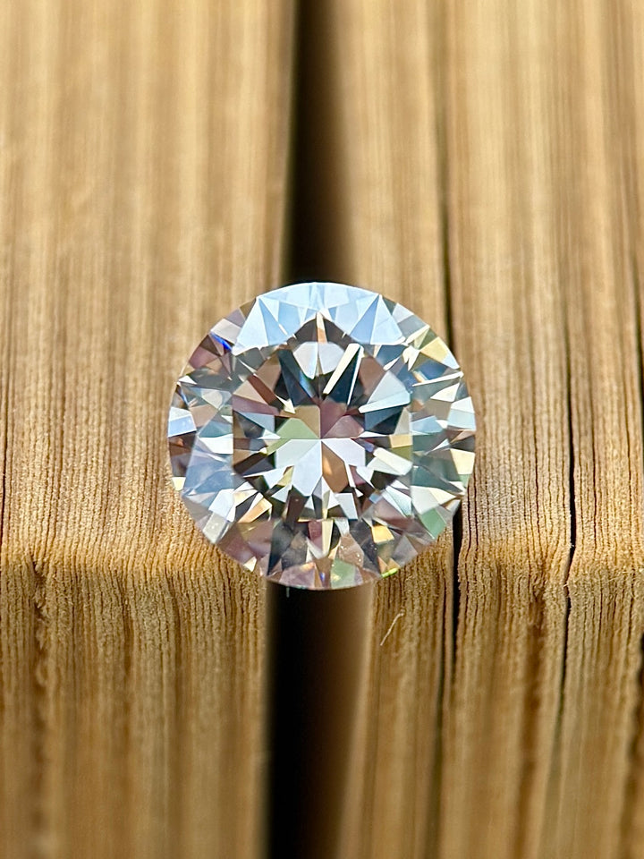 2.40CT Diamond: VVS1 Champagne C3 Hearts & Arrows Round Brilliant Cut
