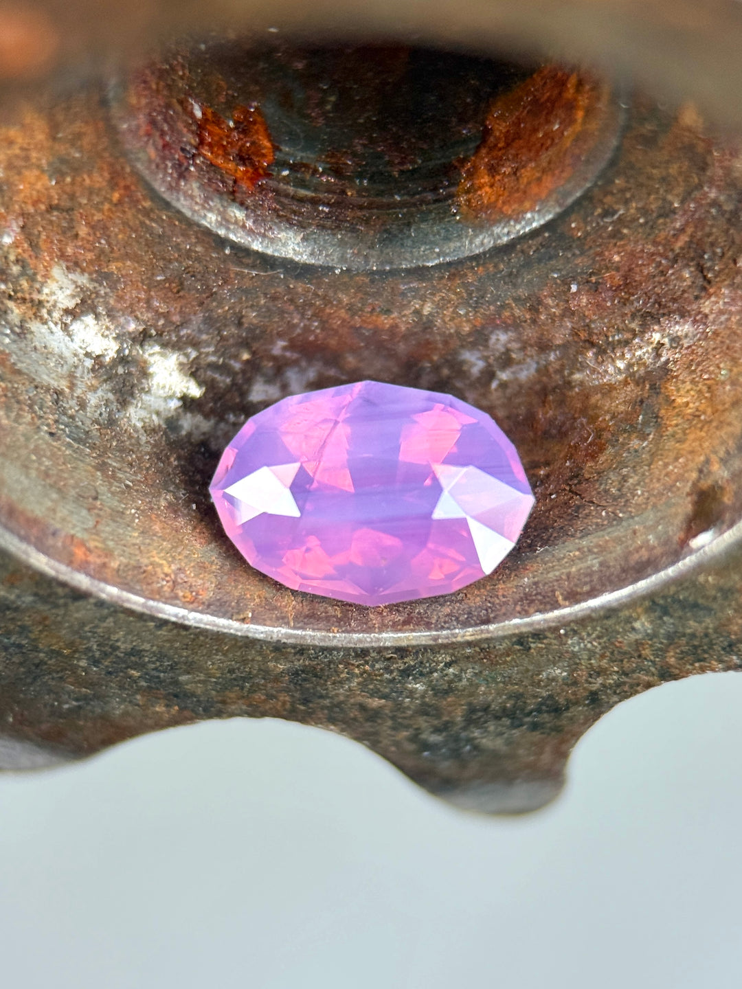 1.20CT Sapphire: Opalescent Rich Purple Pink Precision Moval Mix Cut