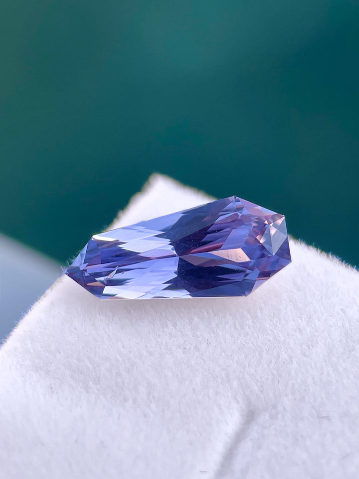 2.03CT Sapphire: Violet Purple Precision Custom Elongated Shield Cut