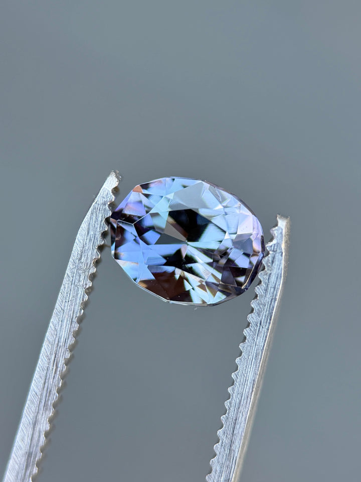 2.47CT Tanzanite: Mermaid Peach Pink Teal Blue Purple Precision Custom Geometric Oval Mix Cut