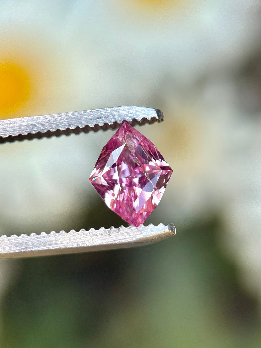 2.06CT Sapphire: Vibrant Strawberry Pink Precision Custom Rhombus Kite Brilliant Cut