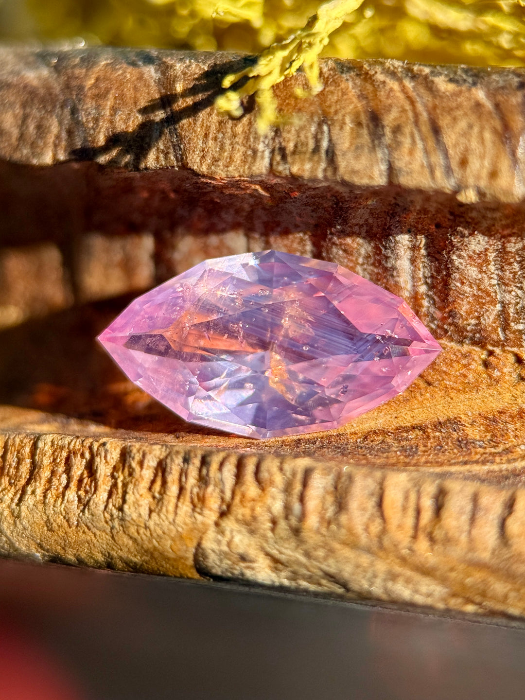 2.00CT Sapphire: Opalescent Padparadscha Precision Custom Marquise Mixed Cut
