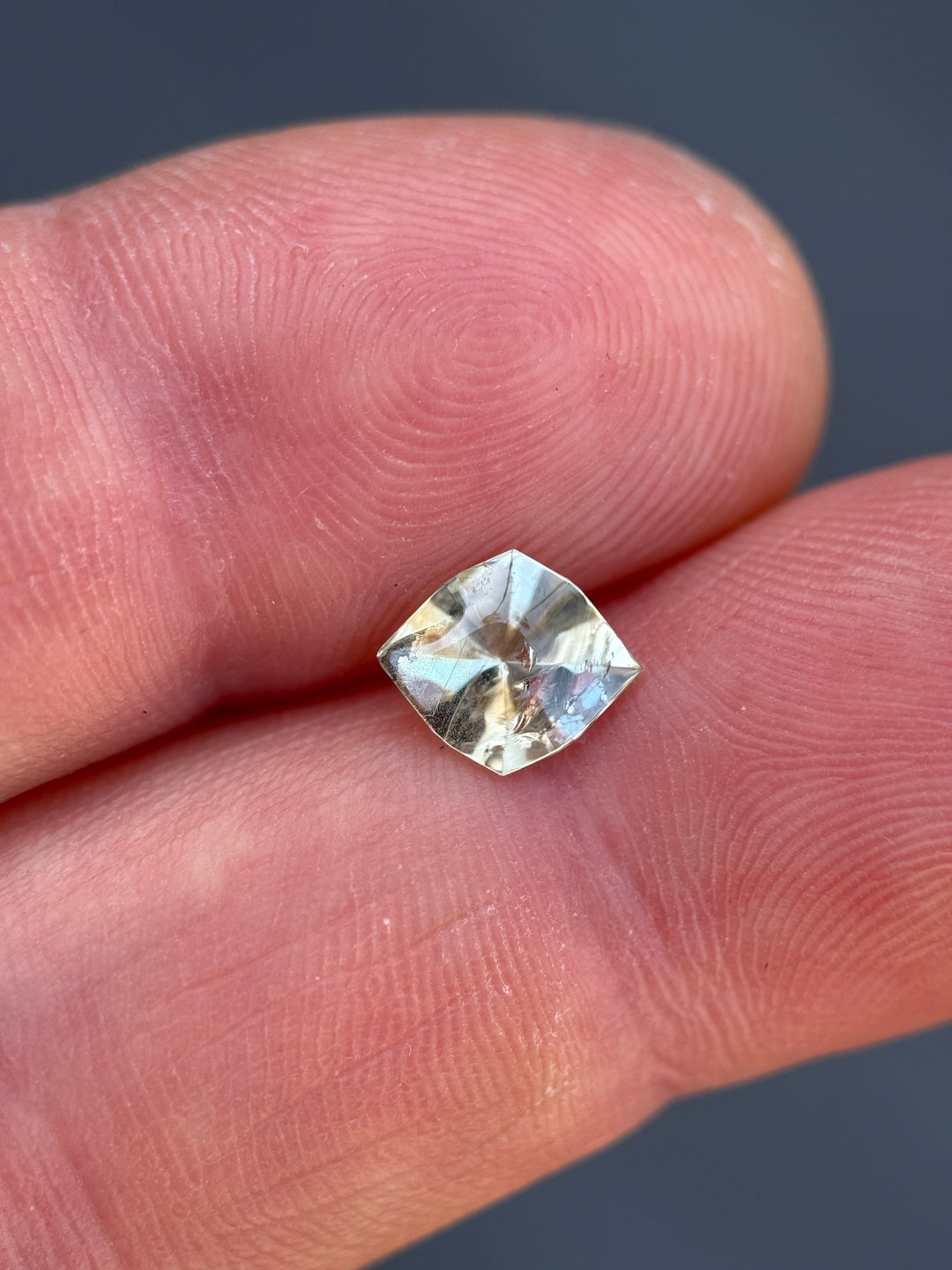 1.22CT Sapphire: Earthy Yellow Teal Green Custom Kite-Rhombus Mixed Cut