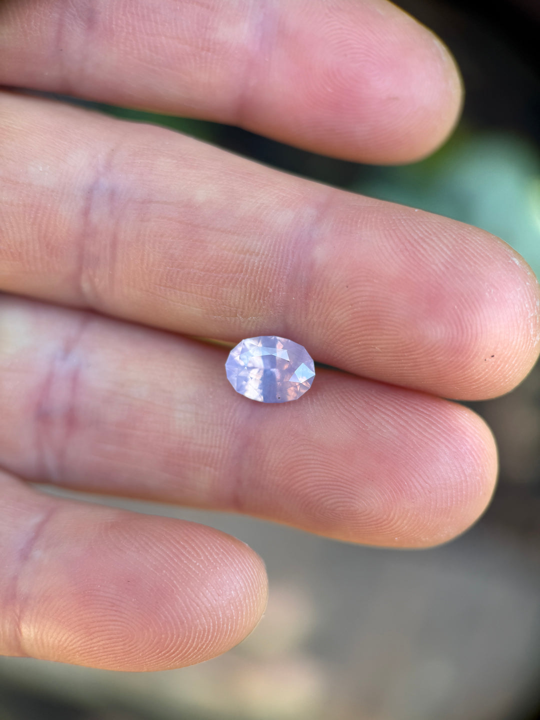 2.58CT Sapphire: Opalescent Pinkish Purple Lavender Precision Custom Oval Brilliant Cut
