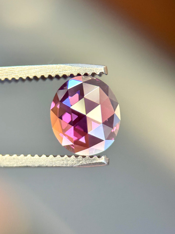 1.93CT Sapphire: Vivid Hot Pink Precision Oval Rose Cut