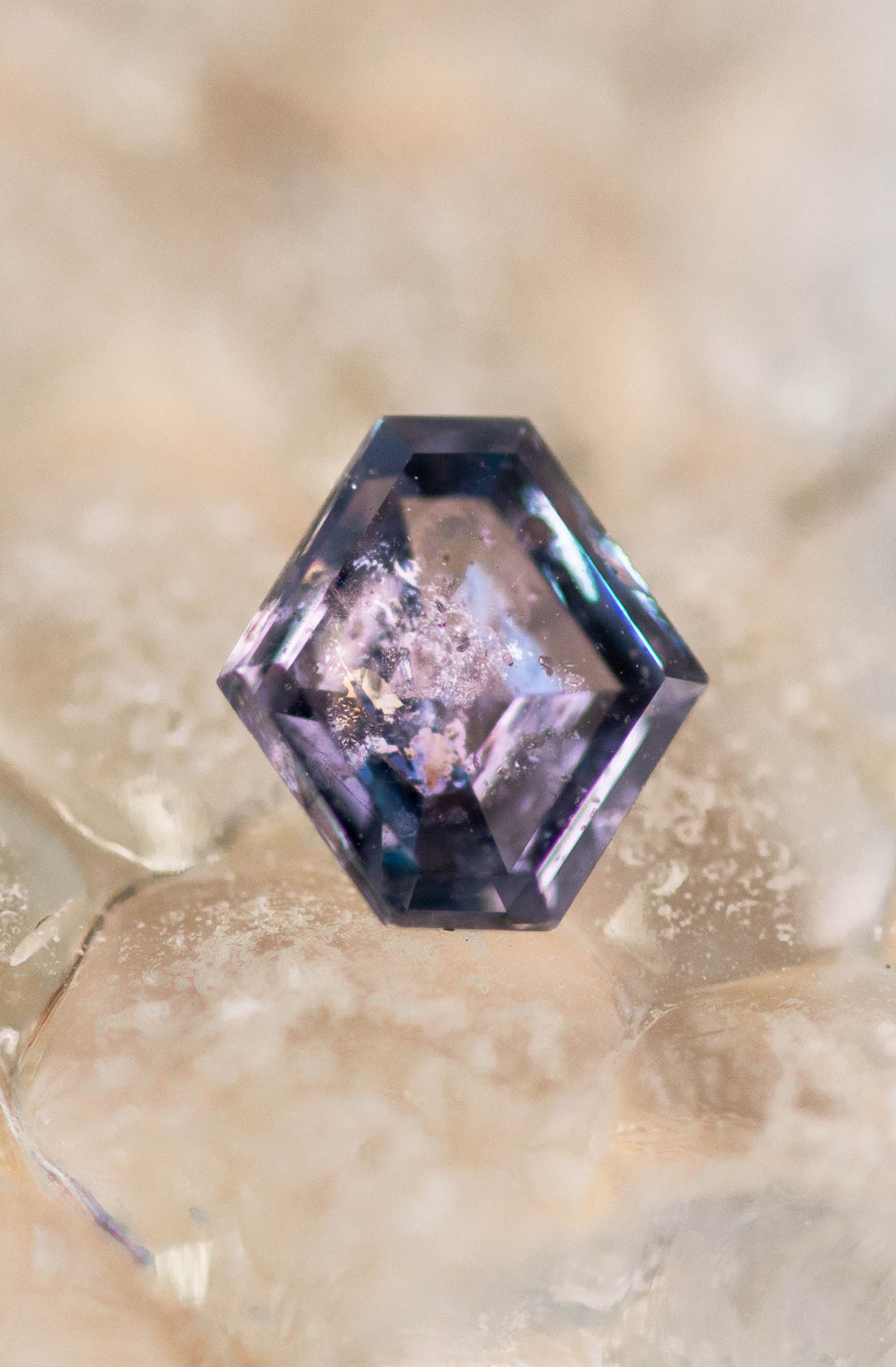 1.20CT Sapphire: Bluish Purple Geometric Hexagon Step cut