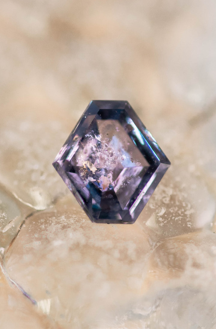 1.20CT Sapphire: Bluish Purple Geometric Hexagon Step cut