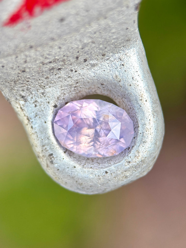 3.49CT Sapphire: Opalescent Pink Violet Precision Oval Mix Cut
