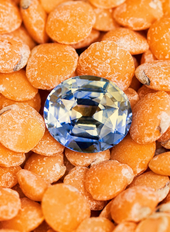 2.05CT Sapphire: Yellow Blue Parti Precision Oval Mixed Cut