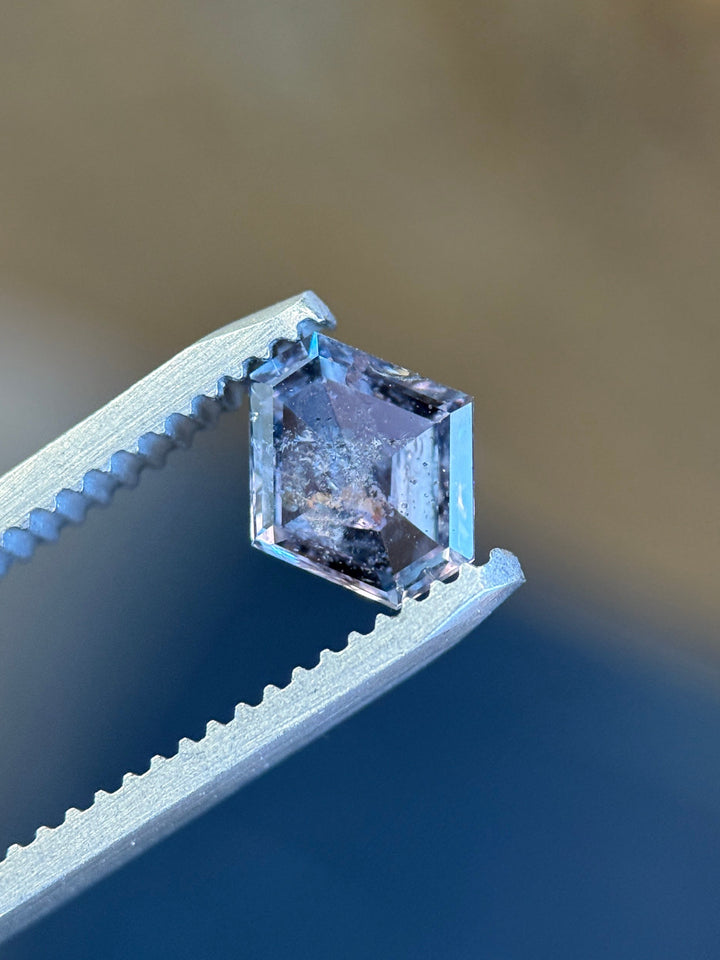 1.20CT Sapphire: Bluish Purple Geometric Hexagon Step cut