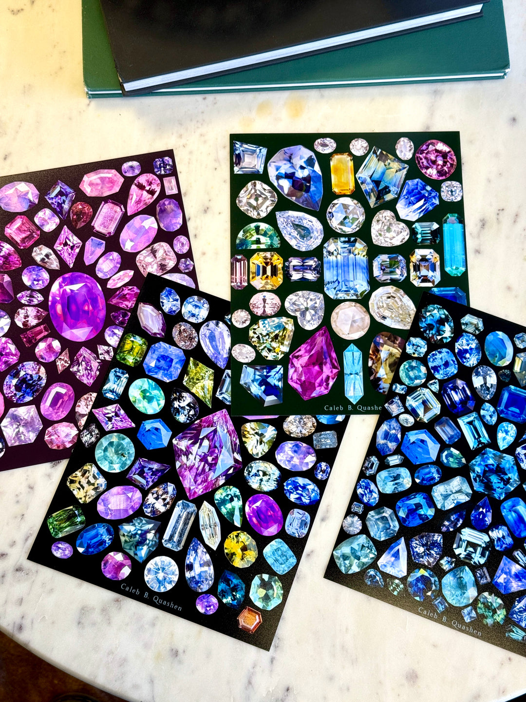 8x10 Gemstone Kaleidoscope Art Print: Moderne