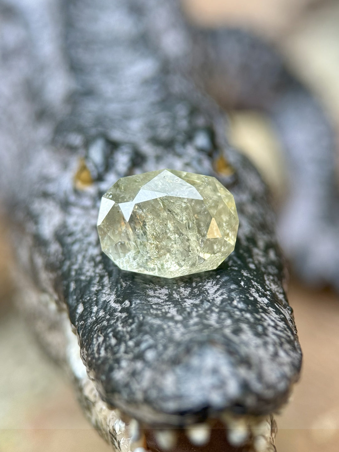 2.28CT Sapphire: Earthy Green Color shift to Earthy Faint Pink Peach Custom Oval Brilliant