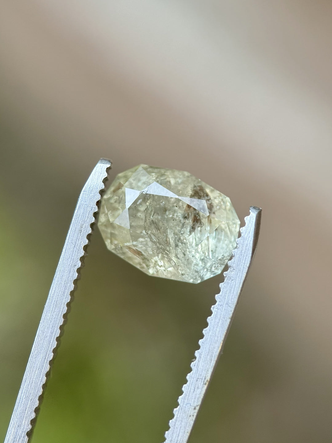 2.28CT Sapphire: Earthy Green Color shift to Earthy Faint Pink Peach Custom Oval Brilliant