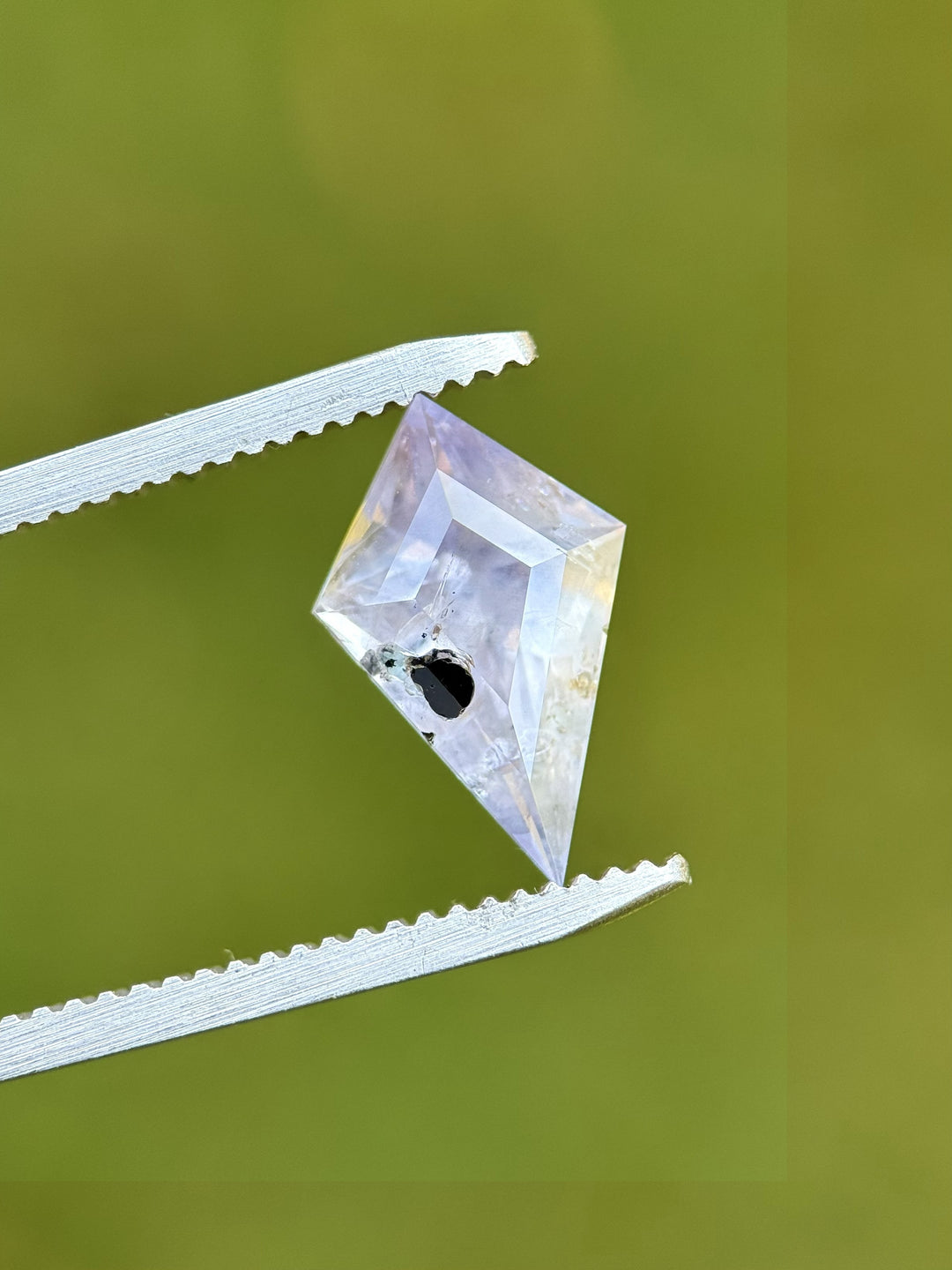3.33CT Sapphire: Steely Light Lavender Purple Precision Custom Kite Cut
