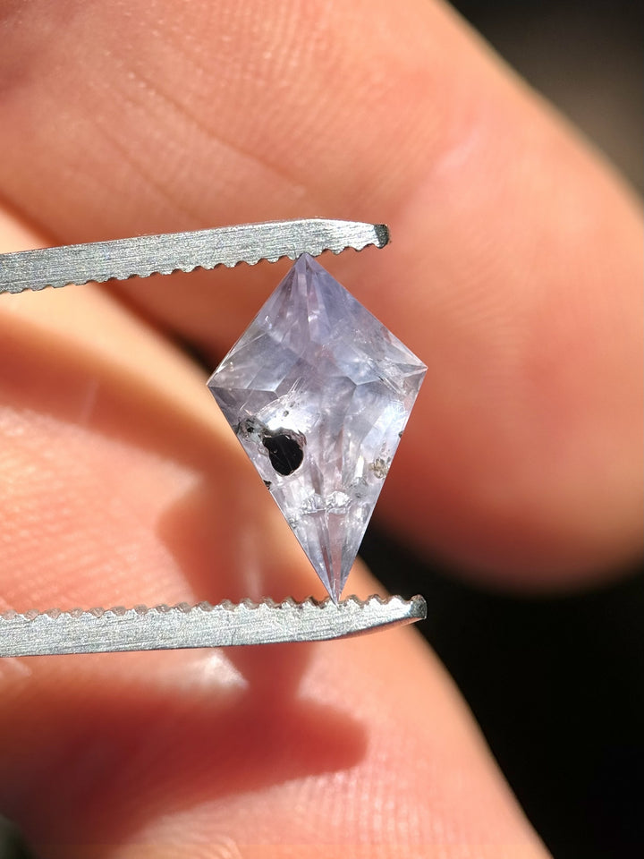 3.33CT Sapphire: Steely Light Lavender Purple Precision Custom Kite Cut