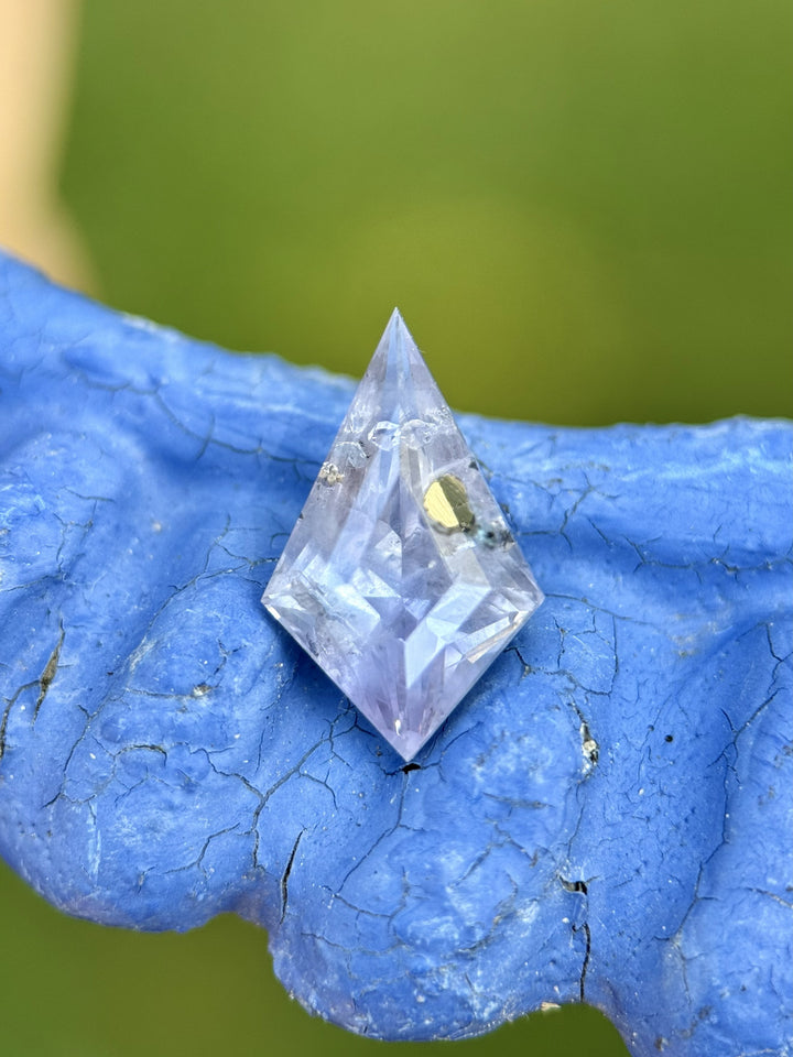 3.33CT Sapphire: Steely Light Lavender Purple Precision Custom Kite Cut