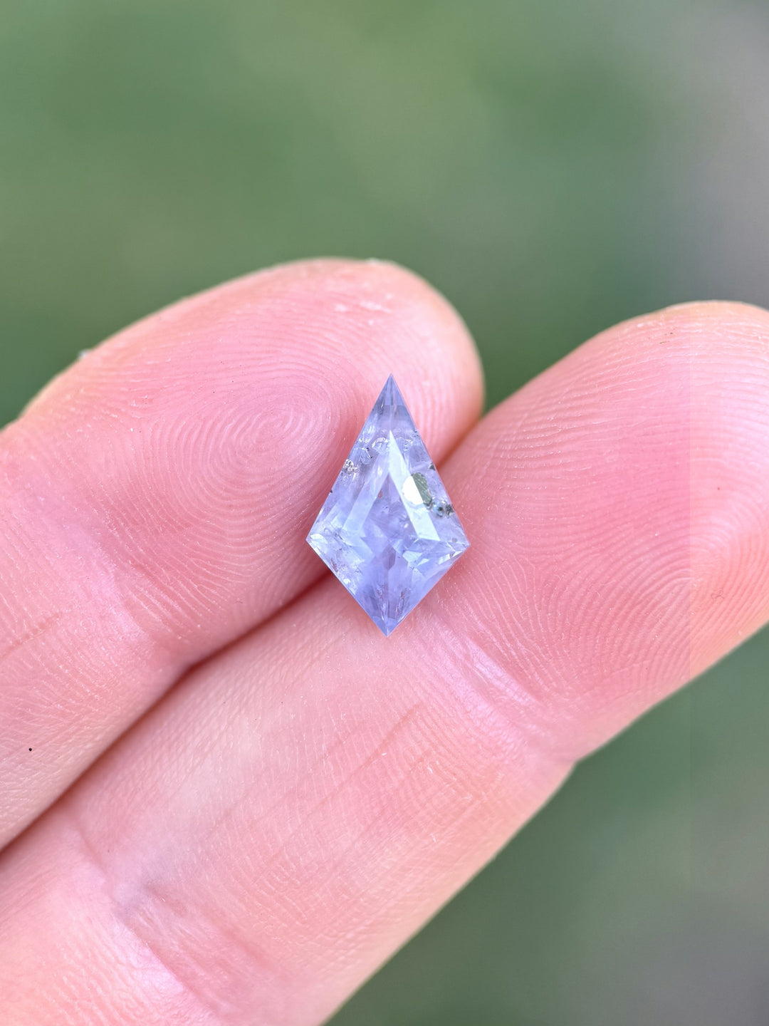 3.33CT Sapphire: Steely Light Lavender Purple Precision Custom Kite Cut