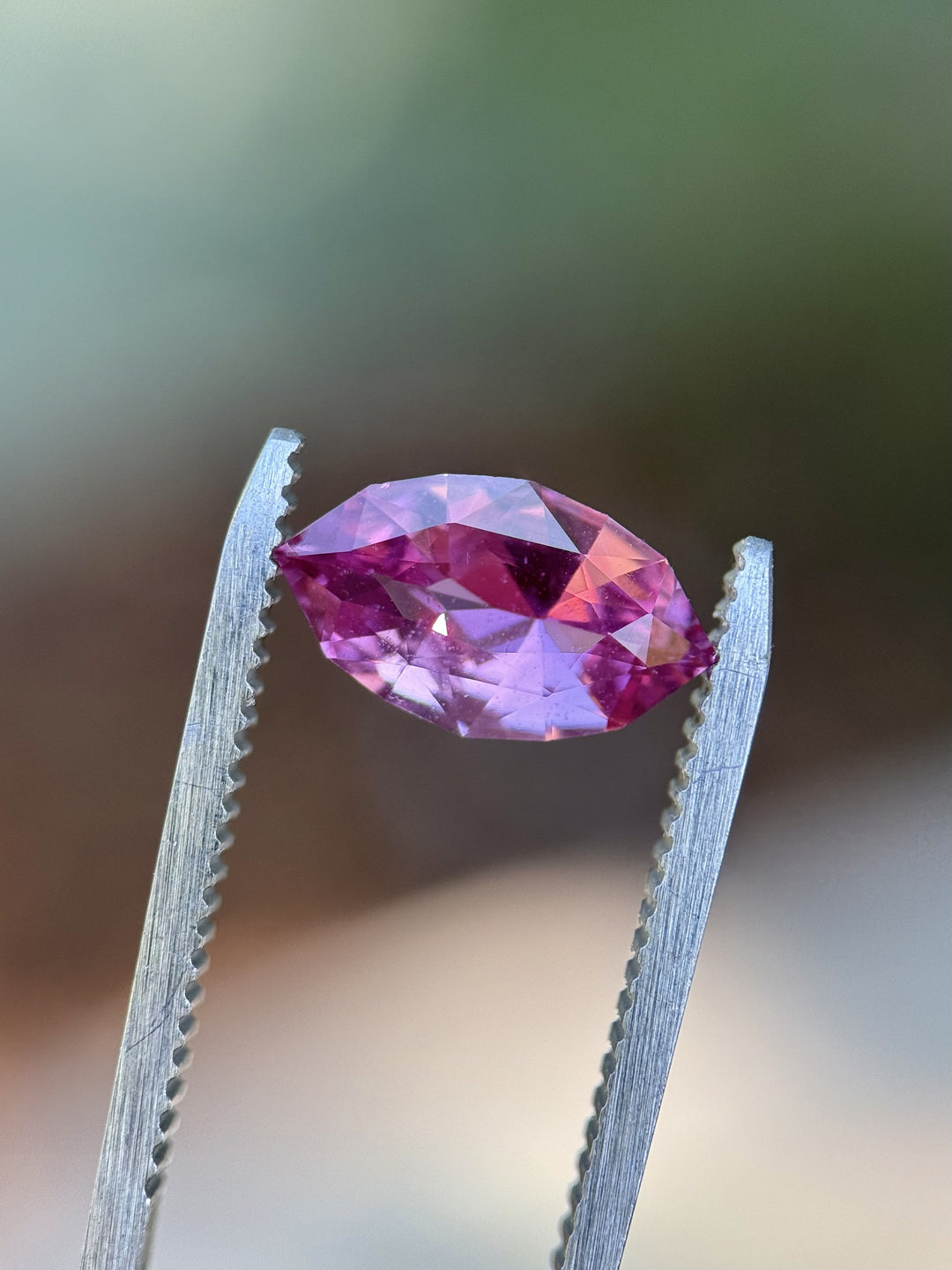 2.01CT Sapphire: Vivid Purple Pink Precision Custom Marquise Mixed Brilliant Cut