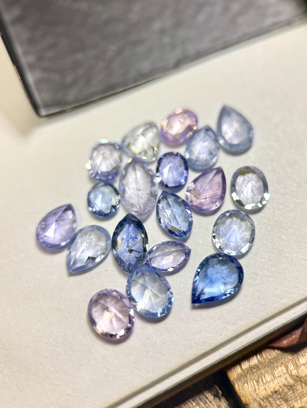 12.48CTW Sapphire Parcel: Fancy Lavender Violet Silver Periwinkle Cornflower Precision Rose Cut Mixed