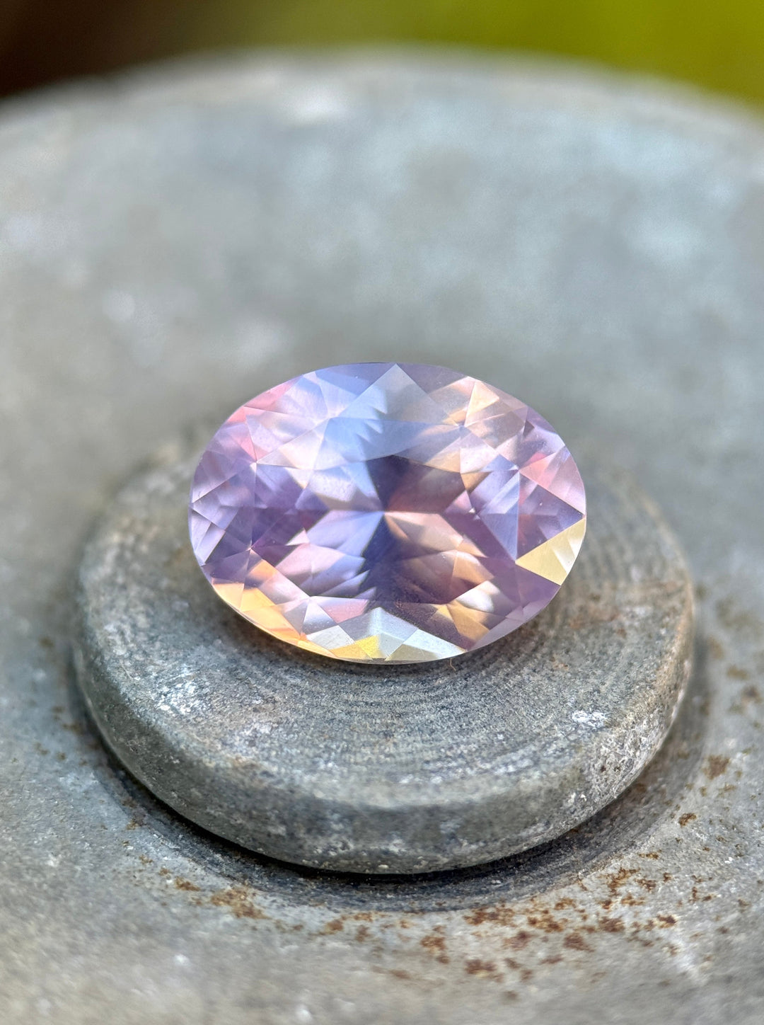 5.01CT Sapphire: Grayish Pink Lilac Purple Precision Custom Oval Modified Brilliant Cut