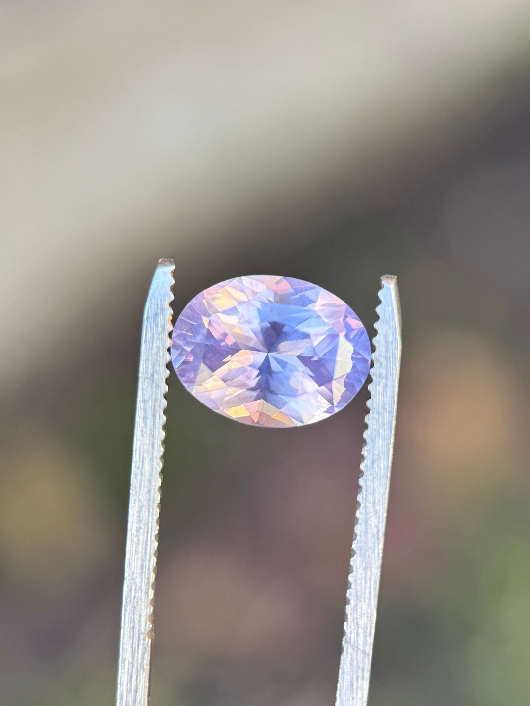 5.01CT Sapphire: Grayish Pink Lilac Purple Precision Custom Oval Modified Brilliant Cut